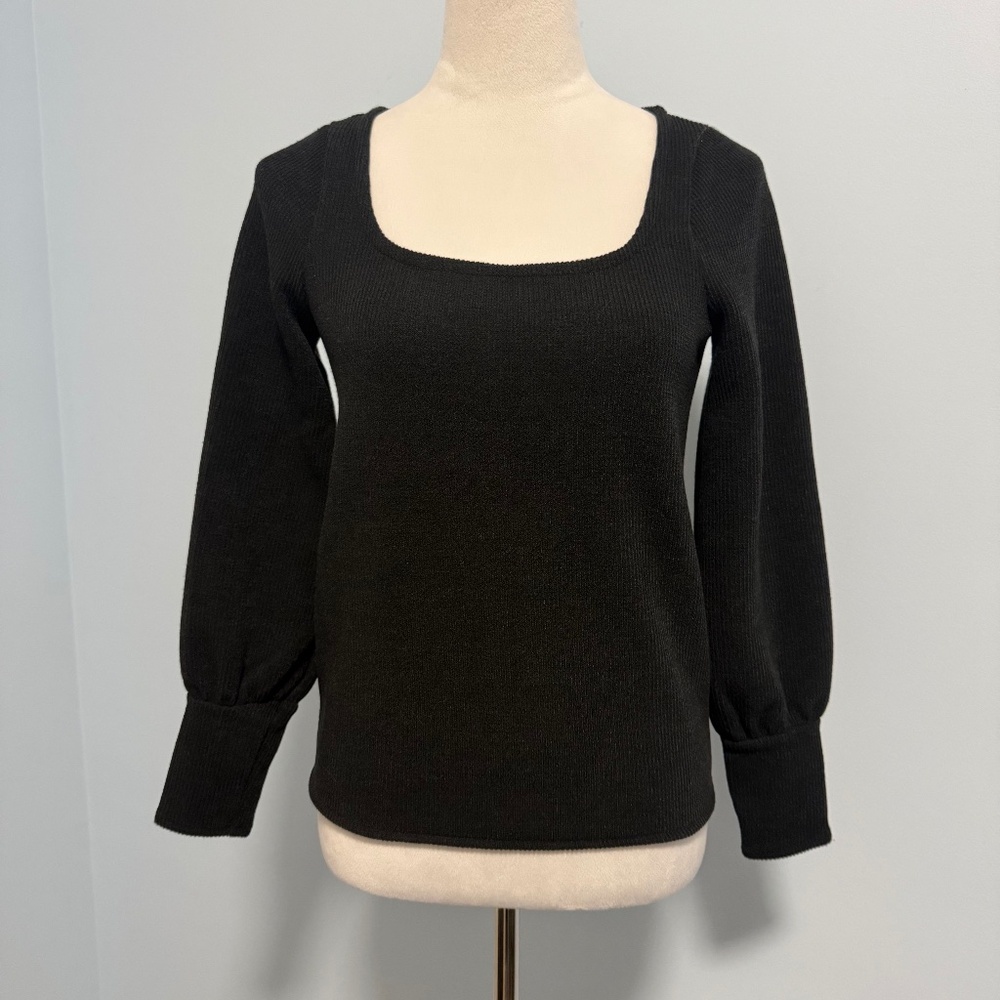 Madewell Women’s‎ Long Sleeve Black Knit Top Sweater Size XXS